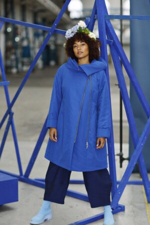 mc861b-23-cobolt blue coat with asymmetric zipper-mcverdi-koboltblå frakke-2