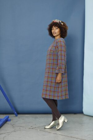 mc908c-ternet kjole-mcverdi-checkered dress-winter dress cotton-6