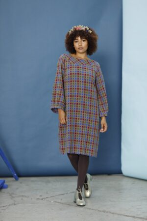 mc908c-ternet kjole-mcverdi-checkered dress-winter dress cotton-7