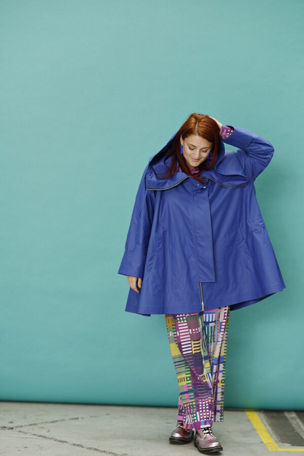 mcd-blue mcverdi coat-gummifrakke-rain coat-regnfrakke med uldfoer-3