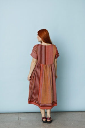 mc921d-rødstribet kjole-hørkjole-mcverdi-linen dress striped-5